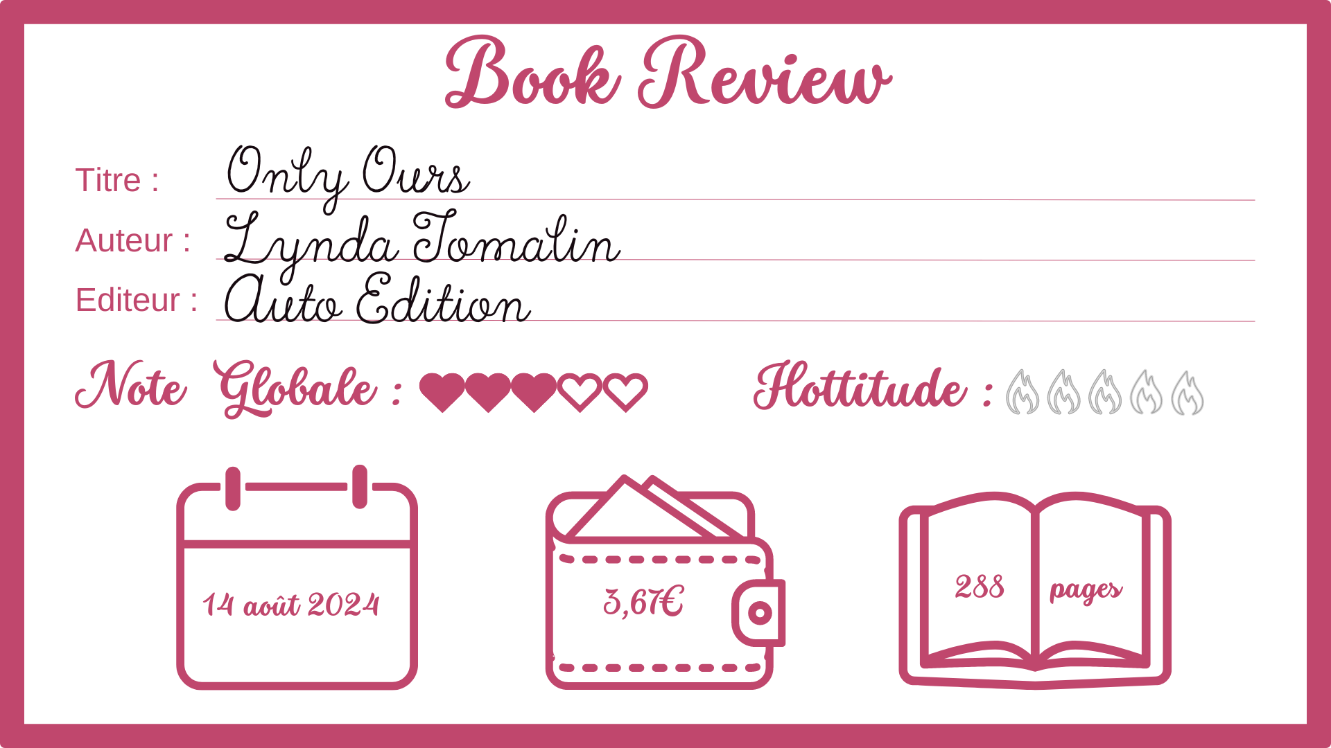 review Only Ours Lynda tomalin